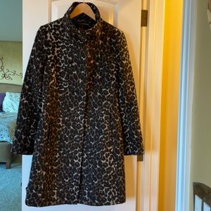 Via Spiga wool leopard print coat, EUC